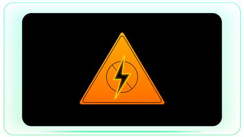 Electric Outage with Bolt Animation stock footage visual