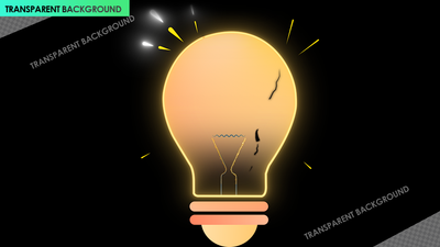 Orange Spark Bulb Reveal with Gradient Visibility