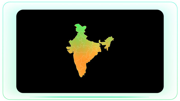 India Tricolor Map stock footage visual