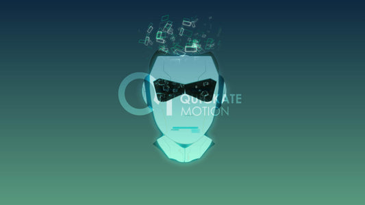 Robot Face Reveal Glitch with Data illustration | QM10202520_01