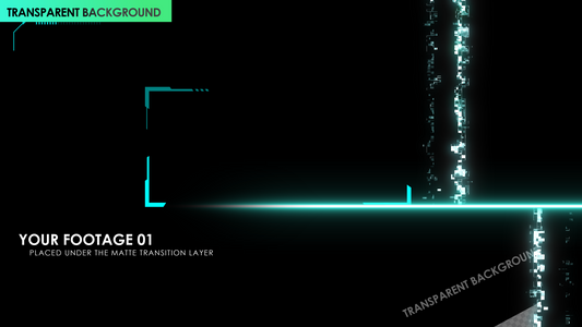 HUD tech Glitch glass effect | Matte Transition