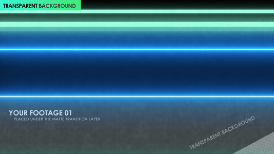 CRT Effect Vertical binds wipe neon transition | Matte Transition