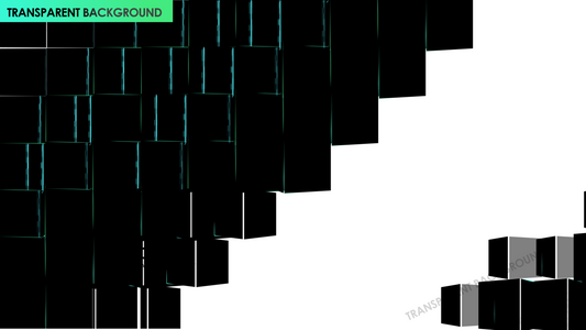 Cube revelal grid matte transition HUD and tech | Matte Transition