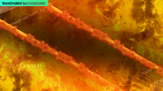 Fire Transition with Fire burning sticks | Transition