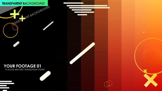 Geometric shape transition in orange and red | Transition