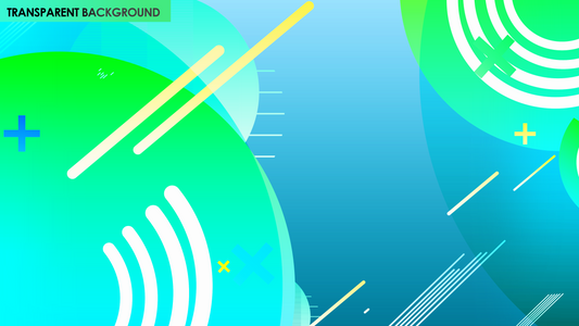 Geometric shape transition in cyan and green with ripple effect | Transition