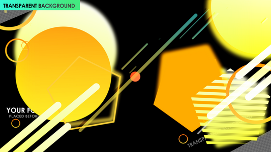 3D geometric zoom transition with depth and wiggling shapes | Transition