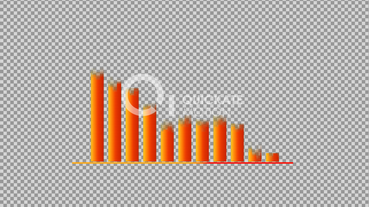 Fluctuating Decline Digital Downward Bars