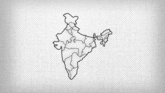 India Map Black Outline