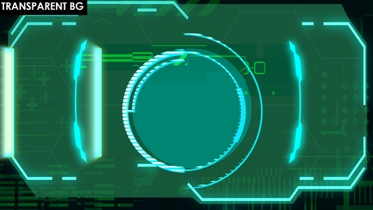 HUD Transition futuristic and tech with horinzontal scan swipe effect | Transition