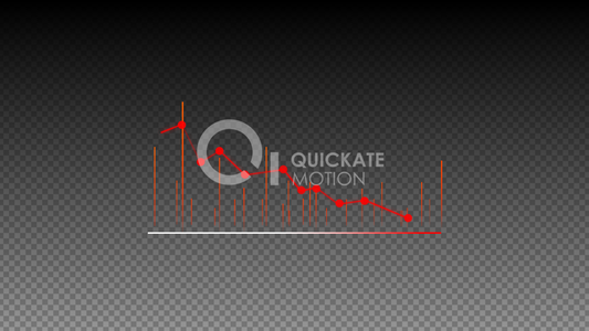 Declining Red Line Graph with Pop-Up Data Points