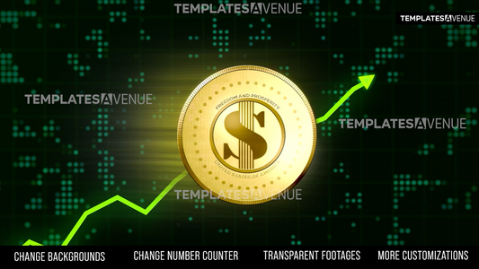 Dollar Coin Graph Up after effects Template