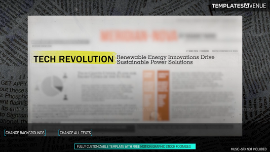 Newspaper Title animation | after effects template